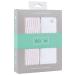 Ely's & Co. 2-Pack Pink Tulip & Stripes Changing Pad Cover Set | 100% Jersey Cotton | Cradle Sheet Set - Buy Online on GoSupps.com