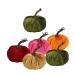 Alipis 6pcs Golden Velvet Pumpkin White Outfit House Ornaments Halloween Party Ornament Pink Outfit Pumpkins Fall Decor Realistic Pumpkins Fake Vegetables Ornament Household Supplies Foam