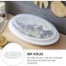 Zerodeko 1pc Steamer Steamed Fish Plate Microwave Cooking Pot Dumpling Steam Baskets for Rice Fish Steaming Holder Microwave Cookware Food Cover Micro-wave Oven White Food Grade Pp White 32.7x18.6cm - Buy Online on GoSupps.com