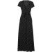 Hemlock Women's V-Neck Short Sleeve Maxi Dress | Printed Summer Beach Dress | Plus Size XX-Large Black - Buy Online on GoSupps.com