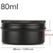 Buy 12 Pack Matt Black Aluminum Screw Cap Cans - 80ml Round Cosmetic & Candle Containers with Stickers - International Shipping Available - Buy Online on GoSupps.com
