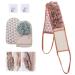 DailyTreasures Bathing Exfoliating Set  Loofah Exfoliating Back Scrubber+Bath Mitt with Double Side 2-in-1  Loofah Sponge & Exfoliating Scrubber for Men and Women Shower