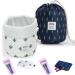 Makeup Bag Portable Drawstring Cosmetic Bag for Women Foldable Large Travel Toiletry Organizer Pouch Cactus + Leaf