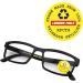 Buy Stylish London Mole Glasses | Unisex Rectangular Reading Glasses with Feder Hinges | Eco-Friendly Recycled Matt Black 1.5x - Buy Online on GoSupps.com