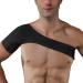 KAV Shoulder Brace - Neoprene, Adjustable Pain Relief Support for Injury, Sprains & Inflammation - One Size Fits All (Black) - SGS Certified - Buy Online on GoSupps.com