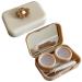 Contact Lens Cases 2Pcs Flower Portable Contact Lens Holder with Mirror Travel Contact Lens Applicator for Everyday Work or Outdoor Activities