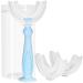 U Shaped Toothbrush Kids,Kids Toothbrushes U Shape with 3 PCS Heads for Toddler,Childrens, Whole Mouth Kids Tooth Brush for Age 2-6 Years Blue 2-6 Year (Kids) Blue