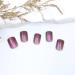 ZEYER Luxury Crystal Gradient Glitter Short Square Press on Nails | Reusable Semi-Transparent Acrylic 24 Nail Kit - French Rose Red - Buy Online on GoSupps.com