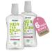 Alcohm 6 times protection Tea tree oil Antibacterial mouthwash 2x 500 ml - Natural clean tea tree oil vegan & climate -neutral - mouthwash for strong teeth & healthy gums - toothing 2 packs