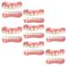 Hfdhd dentures pebble gel natural tones smile perfect veneers top below temporary cosmetic tooth cover instant tooth repair set reusable men women for bad teeth 7 pairs