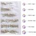 Obahdirry Nail Art Set Irregular Crystal Diamond Round Rhinestones Flat Bottom Curved Black Tweezer Nipper Wax Dotting Pen Tools - Buy Online on GoSupps.com