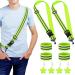 Reflectors clothing set includes 2 reflector belt with adjustable and 4 reflector band and 4 reflector supporters for children & adults & dog hiking & outdoor sports