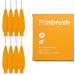 Inbrush Premium Interdental Brushes ISO Size 4 (0.7mm) - 8 Pack with Display for Wider Interdental Spaces - Yellow - Buy Online on GoSupps.com