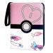 Trading Card Binder 4-Pocket for TCG Cards, 440 Pockets Card Holder with 55 Removable Sleeves,Collection Case Book Display Storage Carrying Toy Gift for Kids Playing Trading Card Games (Pink)