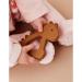 Noukies Teething Ring Dinosaur Ochre Brown | Safe Baby Teether for Soothing Gums | International Shipping Available - Buy Online on GoSupps.com