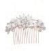 DOITOOL Tiara Pearl Comb Rhinestone Barrettes Fashion Headwear Crystal Hair Comb Bridal Hair Clip Bride Hair Comb Photography Props Wedding Headdress Headgear Hair Accessories - Buy Online on GoSupps.com