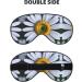 SSIMOO Daisy Flower Print Eye Mask - Double-Sided Soft Light Blocking for Better Sleep Quality - Black - Buy Online on GoSupps.com