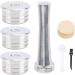 Kit de Capsules de caf R utilisables Dosette de caf R utilisable en Acier Inoxydable pour Machine caf Facile Nettoyer Go t personnalis (avec filtres en papier Brosse Cuill re Avec Filtres en Papier Brosse Cuill re Presse - Buy Online on GoSupps.com