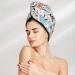 Floral Rabbit Microfiber Hair Towel Wrap | Soft Super Absorbent Coral Velvet for Long Curly & Thick Hair - Buy Online on GoSupps.com