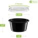 2 oz - 100 Sets Black Disposable Plastic Portion Cups with Lids for Jello Shots, Meal Prep, Sauce, Crafts & More - Buy Online on GoSupps.com