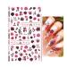 10 Sheets Red Rose Nail Art Stickers Decals - Self-Adhesive Manicure Tips for Women & Girls - Buy Online on GoSupps.com