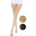 TOFLY Open Toe Thigh High Compression Stockings (Pair) 20-30mmHg Graduated Medical Compression Hose for Varicose Veins, Edema, DVT - Beige XL - Buy Online on GoSupps.com