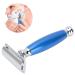 Men's Manual Safety Razor - Blue Hair Shaver & Hair Removal Tool for Salon & Home Use - Buy Online on GoSupps.com