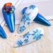 JMEOWIO Christmas Nail Art Stickers 9 Sheets Self Adhesive Nail Decals Snowflake Reindeer Pattern DIY Design Nail Decoration for Women Girls - Blue - Buy Online on GoSupps.com