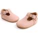 Baby Anti-Slip First Walking Shoes - Soft Sole Toddler Sneakers for 12-18 Months - Wide Pink PU Leather Prewalkers with Sock - Buy Online on GoSupps.com