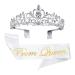 Wedding Tiara Crystal Rhinestones Bridal Crown  Silver Crown with Comb Wedding Bridal Crown  Elegant Queen Tiaras and Crowns Princess Crown Headband Jewelry Headdress for Women  Little Girls A-Silver