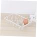 Mikikit 2pcs Refrigerator Egg Holder Egg Tray for Refrigerator Ornament Container Metal Iron Egg Stackable Whitex2pcs 12*8CMx2pcs - Buy Online on GoSupps.com