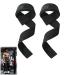 2 pieces of train aid strength training train aids grip aids strength sport straps gym train aid straps train aid bodybuilding fitness tensile aids for women and men black