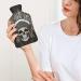 Skeleton Hot Water Bottle with Plush Cover | Hand Warmer for Adults & Kids | 26.5x15.3cm - Buy Online on GoSupps.com