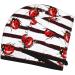 Hair Towel Wrap for Quick Drying | Ladybugs on Black Stripes | Ultimate Hair Drying Turban with Button - Buy Online on GoSupps.com