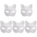 Diy Unpainted Masquerade- 5pcs Unfinished Diy Painting Mask Paper Mask Blank Masks Masquerade-