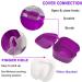 Retainer Case Portable Denture Box Easy-Clean Orthodontic Case Dental Braces Storage for Invisible Aligner False Teeth Container Mouth Guard Case Retainer Cleaner Holder (Purple) - Buy Online on GoSupps.com