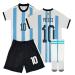 Legend #10 Leo Home / Away Jersey & Shorts for Kids and Youths Green 6-8 Years