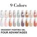 Solid Gel Nail Polish Palette - Gel Kit for Gradient and Paint Artistic Gradient Manicure with Sponges and Metal Clip for Women and Girls Adults at Home - Buy Online on GoSupps.com