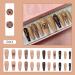 Long Press-on Nails with Coffin Designs for Women - False Fake Nails with Jelly Glue | MS-M214 - Buy Online on GoSupps.com