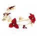 Red Butterfly Headband with Pearl Gold Bridal Tiara | Rhinestone Hair Garland Wreath for Weddings & Parties - International Shipping - Buy Online on GoSupps.com