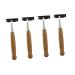 Beavorty 4 pieces of razor with bamboo handle Male razor tools to shave beard manual beard trashes Double razor body double -edged handle made of bamboo razor blade