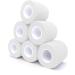 Risen Cohesive Bandage 2 x 5 Yards - 6 Rolls | Self Adherent Wrap for Ankle Sprains & Swelling | Breathable Sports Wrap Tape - White - Buy Online on GoSupps.com