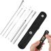Earwax Removal Kit | Stainless Steel Earwax Removal Kit - Ear Wax Removal Ear Cleaner Tool for Adults and Kids Lencyh Black - Buy Online on GoSupps.com