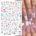 8 Sheet Spring Butterfly Nail Art Stickers Decals Self Adhesive Design Tips Nail Decoration for Women Girls - Buy Online on GoSupps.com
