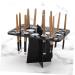FRCOLOR Acrylic Makeup Brush Tree & Organizer | 26pc Stand for Brushes & Nails - Perfect Drying Rack & Display - Black - Buy Online on GoSupps.com