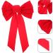 Vorcool Christmas Red Velvet Bow Decor - 4 Piece Bowknot Ornaments for Holiday Parties (25cm x 40cm) - Buy Online on GoSupps.com