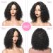 VEGALILY 14 Curly Human Hair Wig for Black Women - 100% Brazilian Real Hair Bob Wig with Middle Part Lace | Glueless & Natural Looking - Buy Online on GoSupps.com