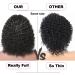VEGALILY 14 Curly Human Hair Wig for Black Women - 100% Brazilian Real Hair Bob Wig with Middle Part Lace | Glueless & Natural Looking - Buy Online on GoSupps.com