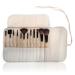 SHANY Professional 12 Piece Natural Hair Cosmetics Bamboo Brush Set with Microfiber Rolling Pouch and Instructions Vegan Gal
