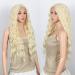 Buy D but Lace Front Wig 75 cm - Super Long Water Shaft 5% Brazilian Real Hair 95% Heat-Resistant Synthetic 240g - 12 cm Top Parting Blonde International Shipping Available - Buy Online on GoSupps.com
